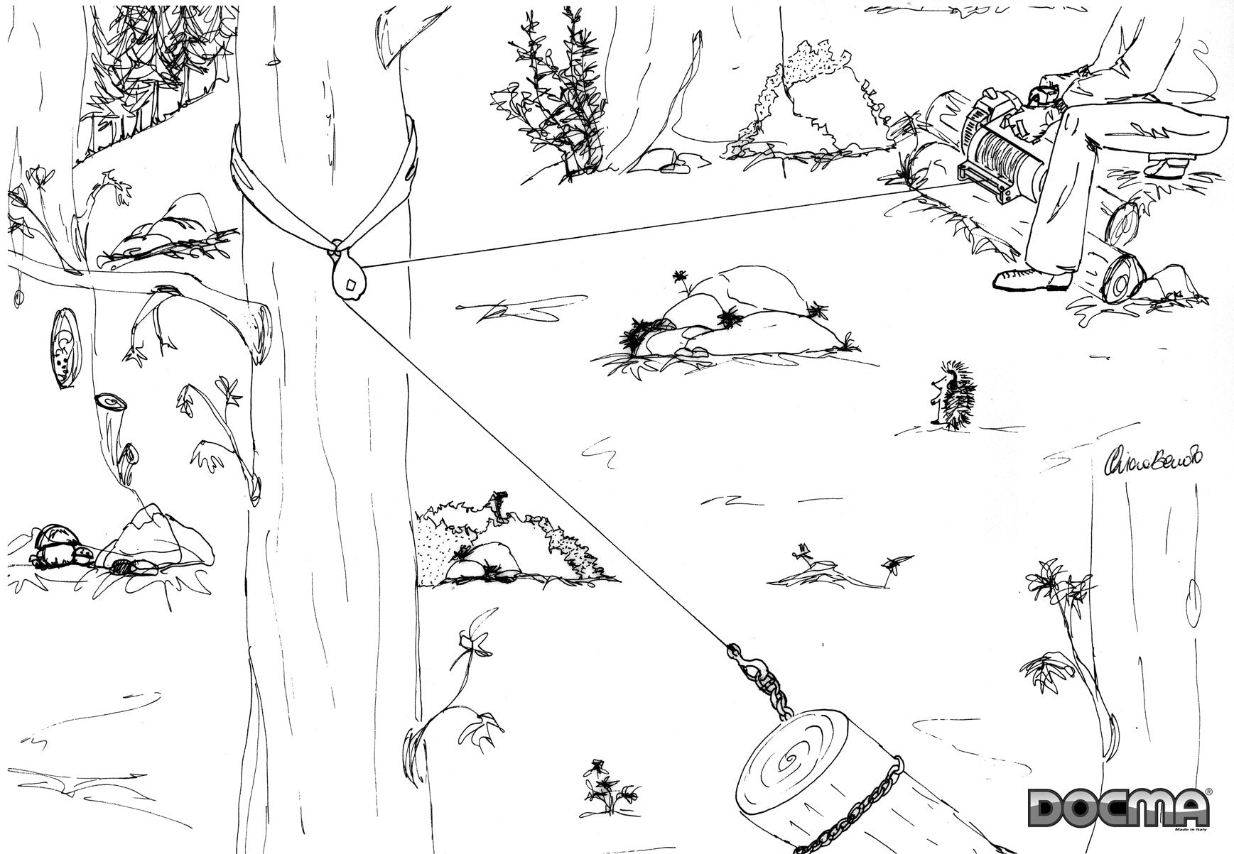 Carrucola Docma per Verricello Forestale