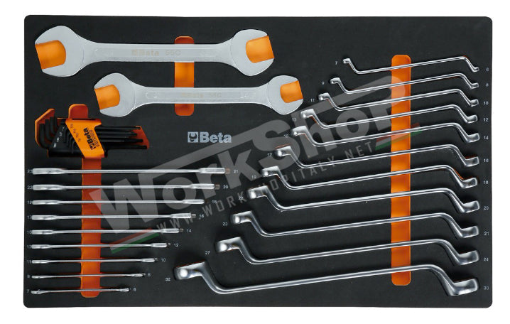 Carrello RSC24 9 cassetti Beta + Allestimento 406 Utensili in termoformato morbido