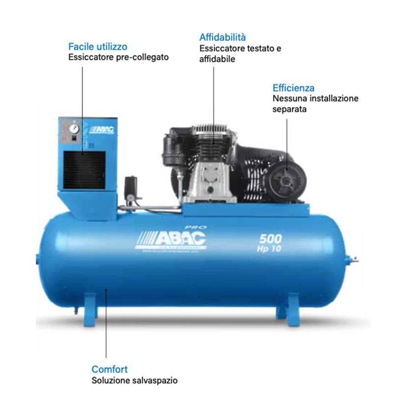 Compressore con essicatore Abac B7000 500 FT10 FFO