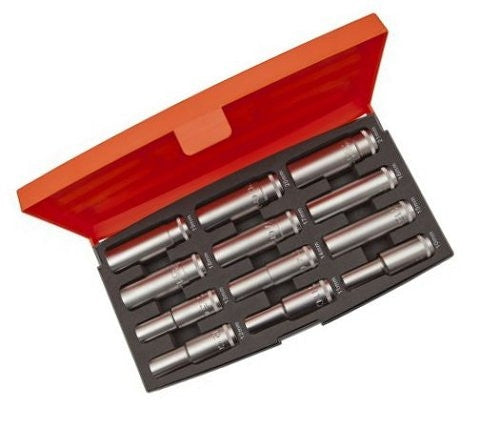 Assortimento 12 chiavi a bussola serie lunga, 1/2" Bahco S1612L