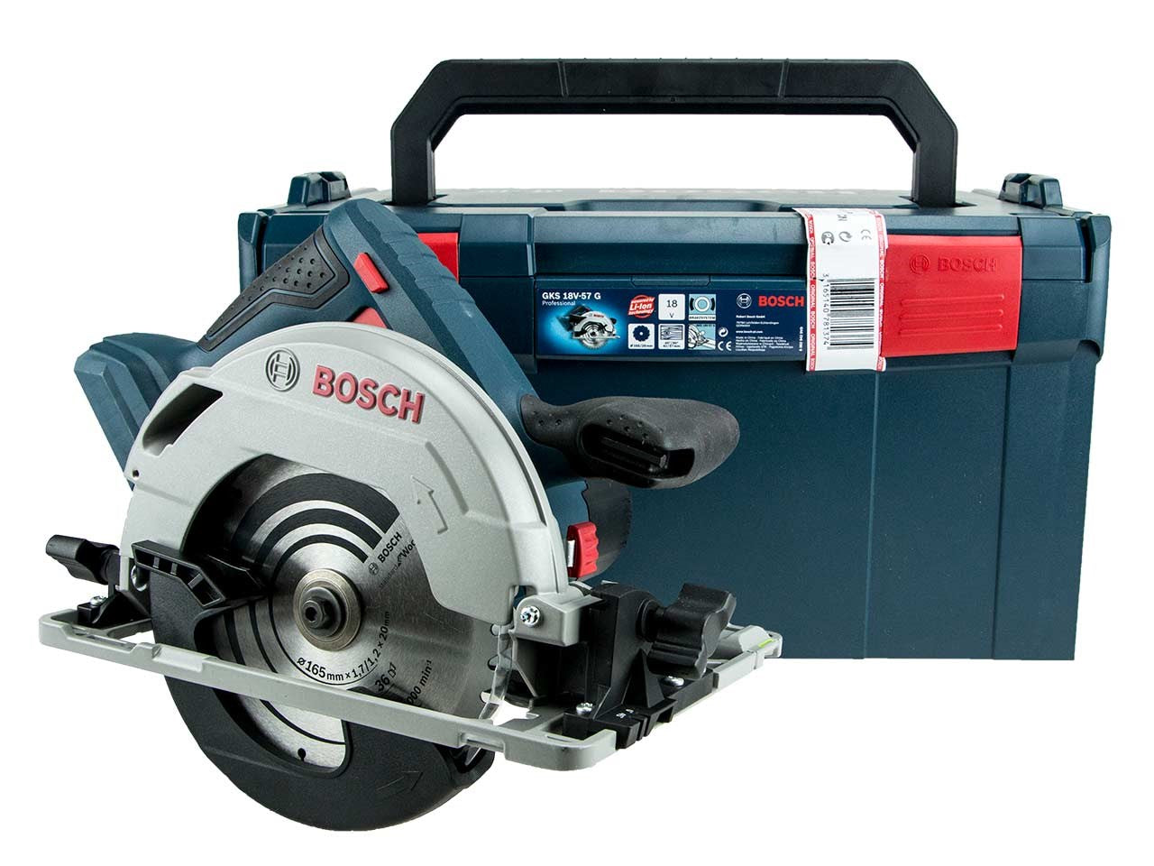 Sega circolare a batteria Bosch GKS 18V-57 senza batterie e caricabatterie