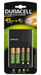 Caricabatterie per pile ricaricabili stilo e ministilo CEF14 Duracell