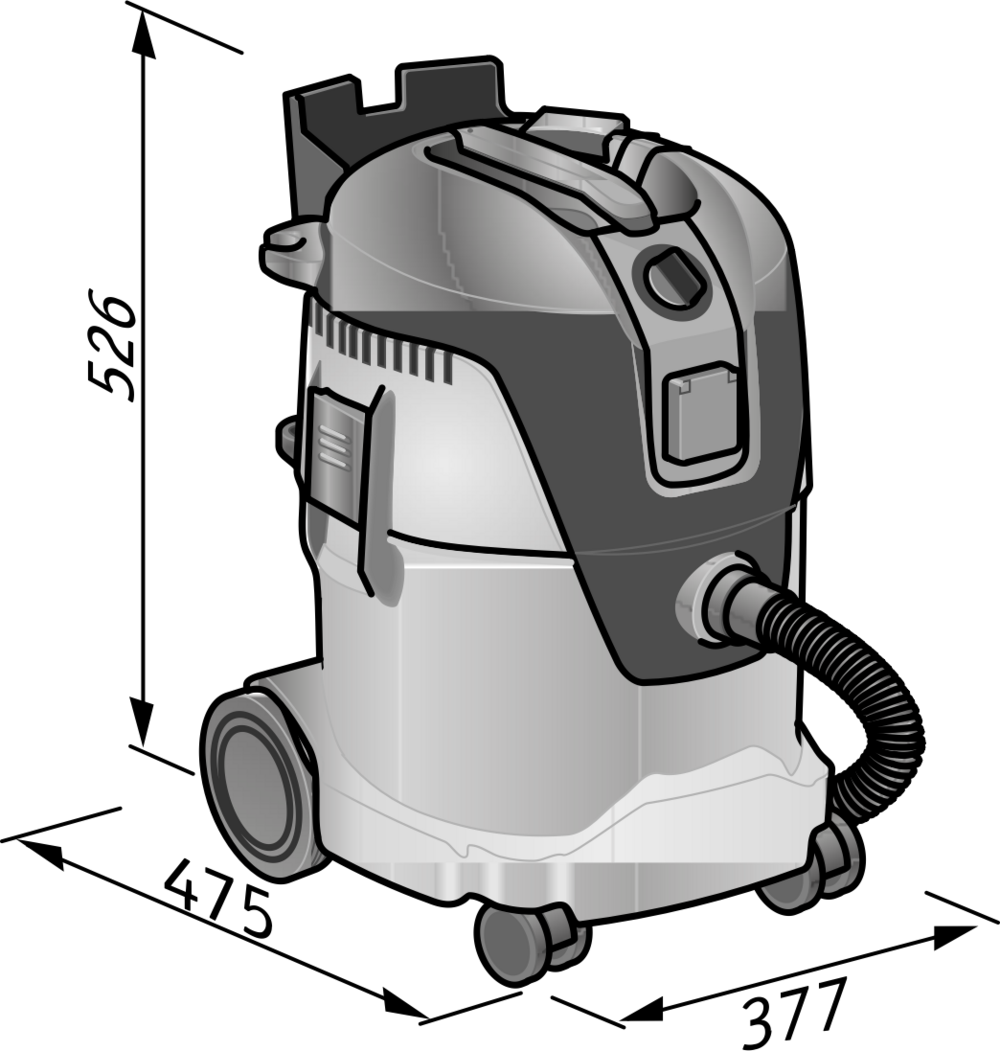 Aspiratore di sicurezza con funzione pulizia filtro manuale, 25 l, classe L FLEX VCE 26 L MC