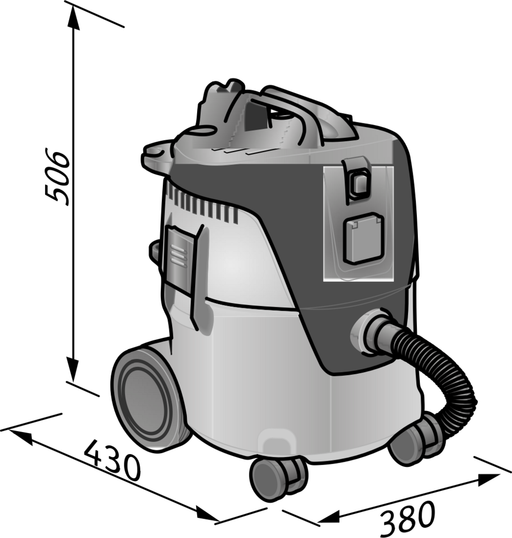 Aspiratore sicurezza funzione pulizia filtro manuale, 20 l, classe L FLEX VC 21 L MC