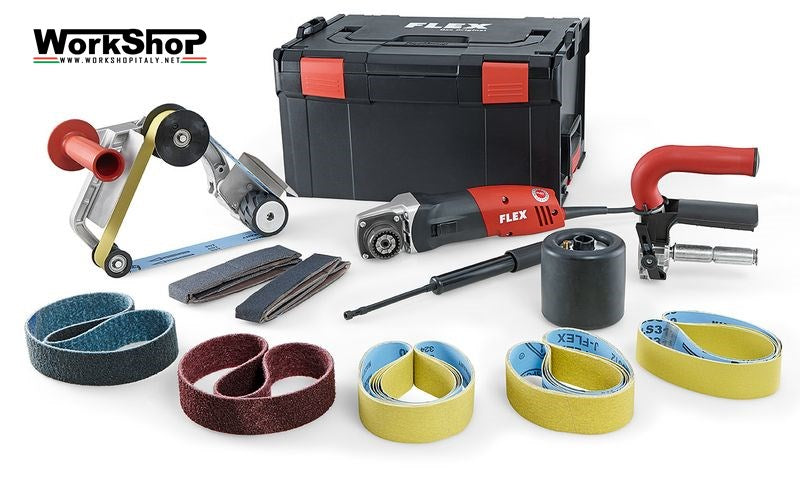 Satinatrice e levigatrice Flex TRINOXFLEX con kit BSE 14-3 INOX Set