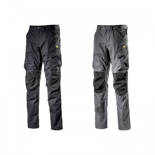 Pantaloni elasticizzati diadora cargo ripstop colore grigio