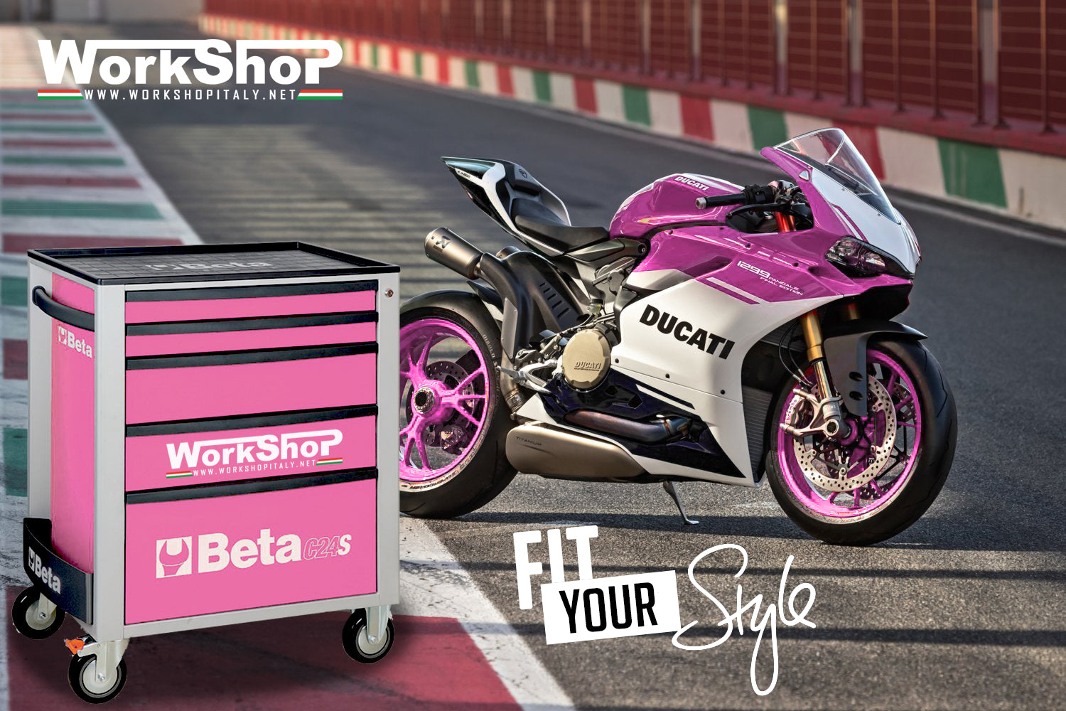 Carrello Beta C24S 5 Cassetti Rosa Pink