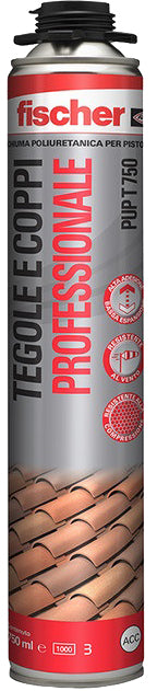 Schiuma Fischer poliuretanica B3 "PUP T 750 tetti" ml.750 per pistole conf. 12pz.