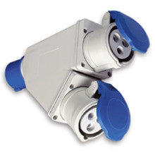 Adattatore doppio industriale CEE art.73105 IP44 Fanton