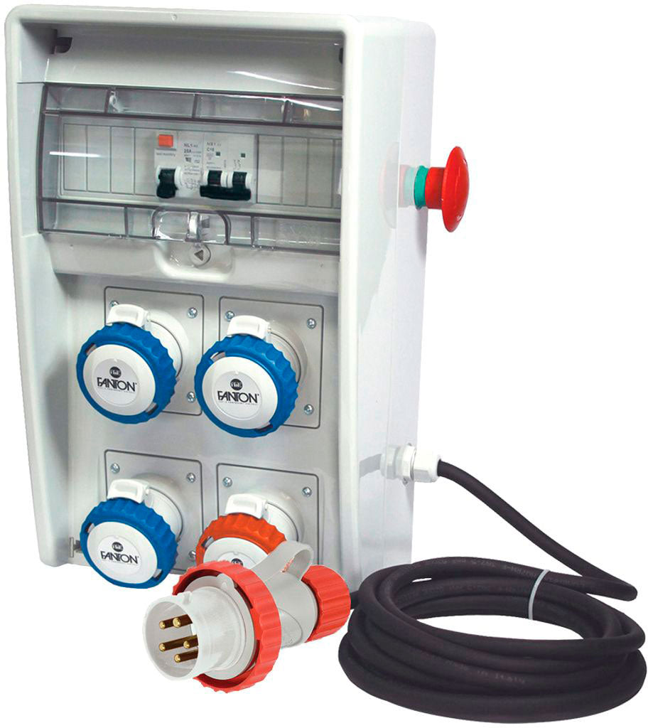 Quadri elettrici "ulisse" art.74319 con pulsante di emergenza Fanton