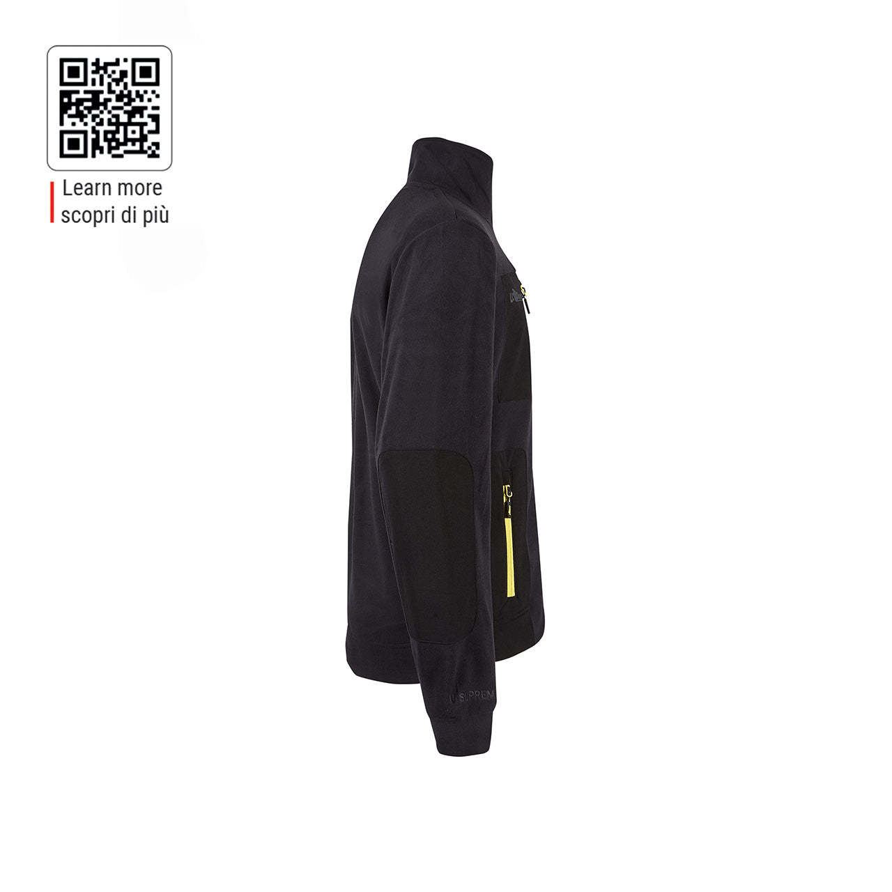 Felpa in pile con zip U-Power VENUS BLACK CARBON