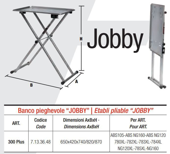 Banco pieghevole per troncatrici Femi Jobby 300 Plus