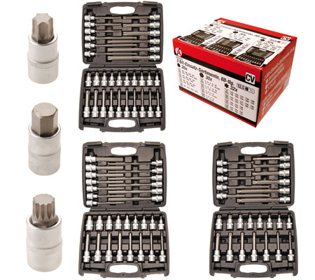 Set 80 bussole 1/2" BGS Fermec Torx - Esagonali - Millerighe XZN