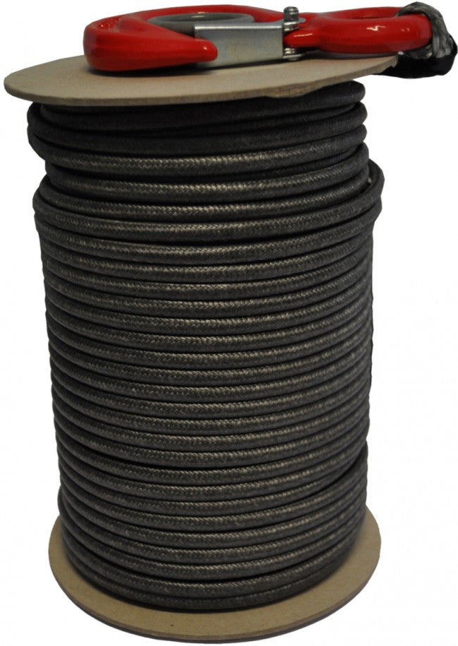 Fune tessile Dy-Forest 80mt 5mmcon gancio con sicura piombato