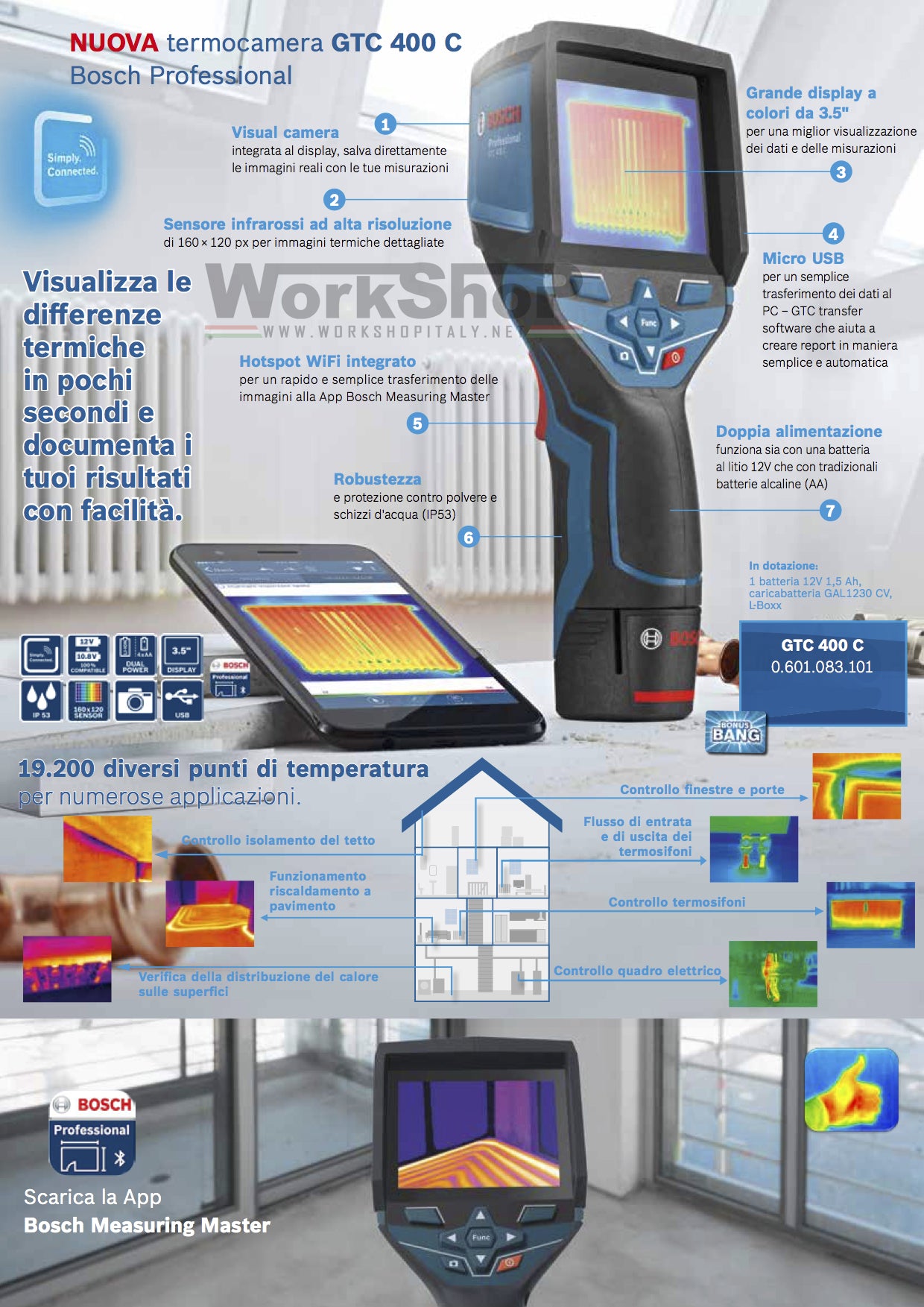 Termocamera Thermo Detector GTC 400 C Bosch Professional