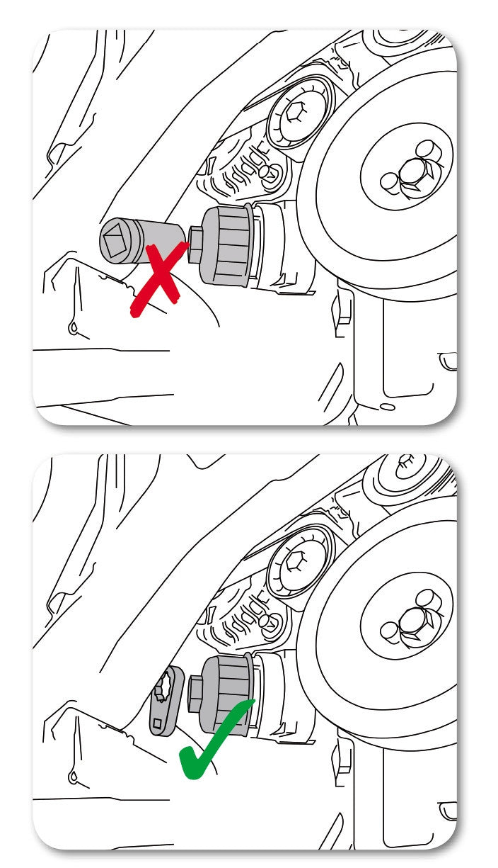 Set 5 chiavi poligonali cartucce filtri olio Beta 1493B/S5