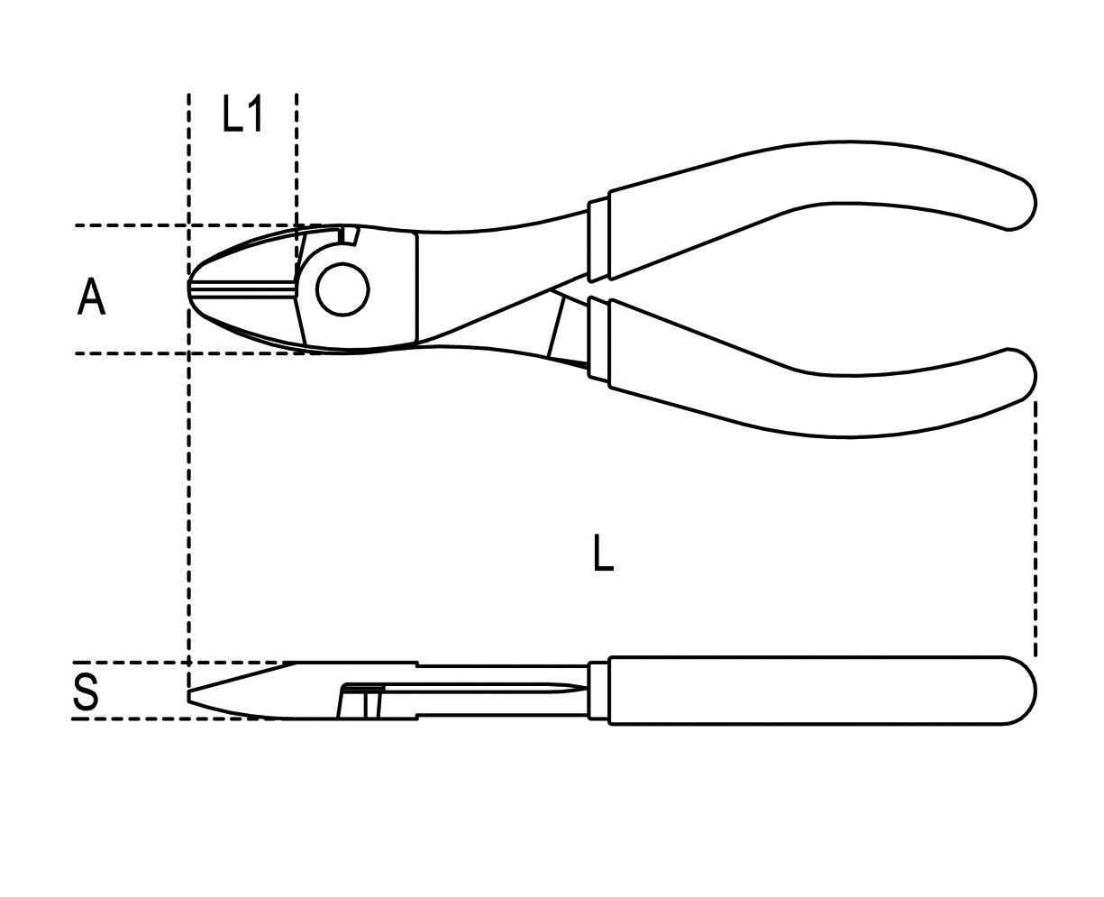 Tronchesi a grande effetto a taglienti diagonal Beta 1084