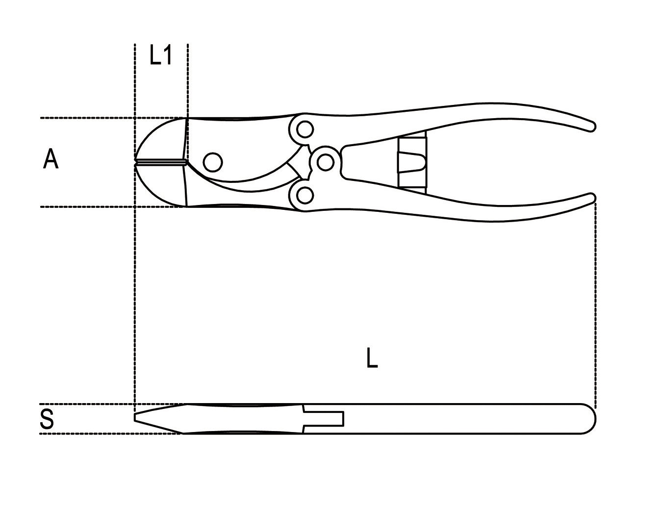 Tronchese a doppia leva taglienti diagonali tipo pesante Beta 1094V
