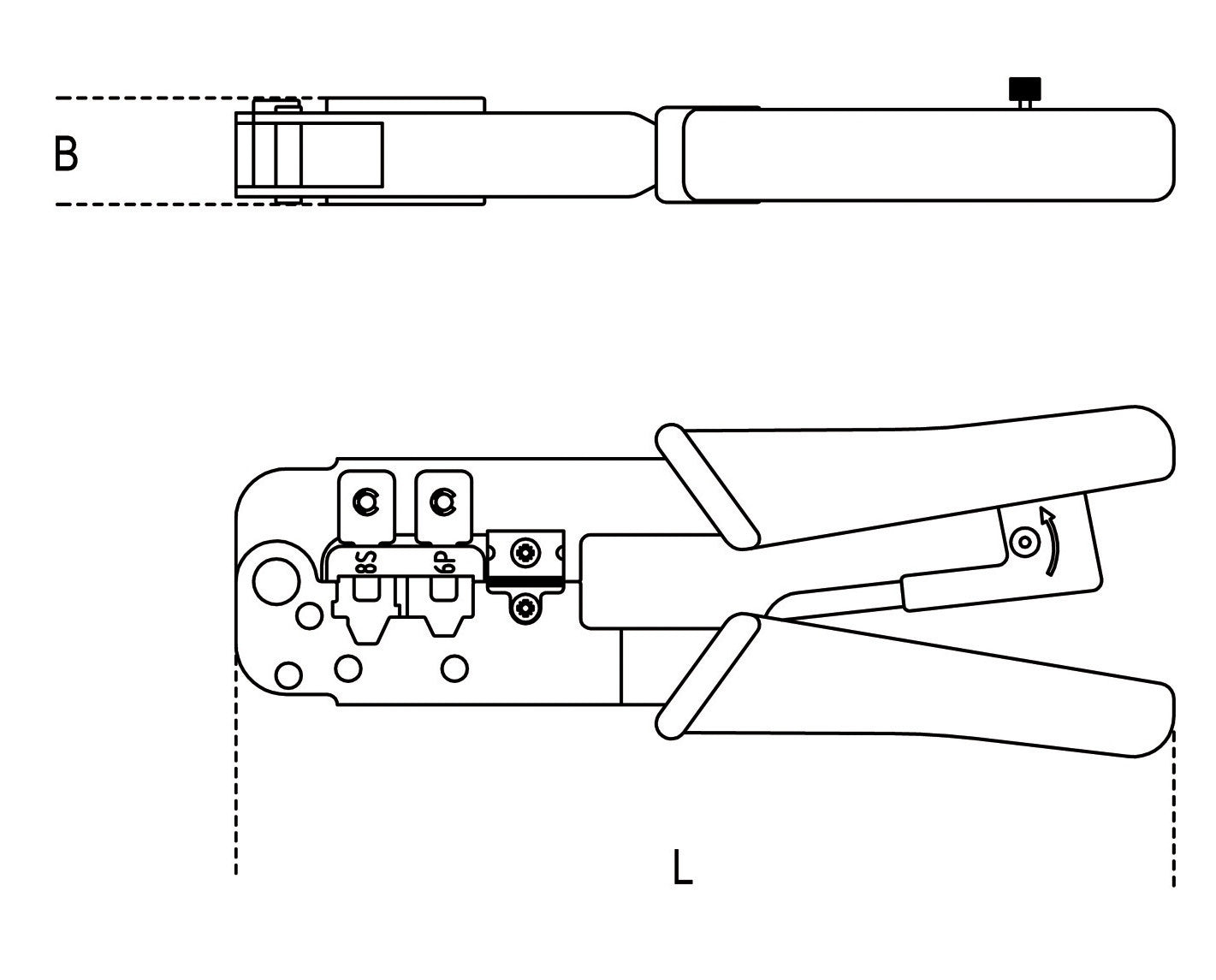 Pinza cricchetto connettori telefonici Beta 1601/PC