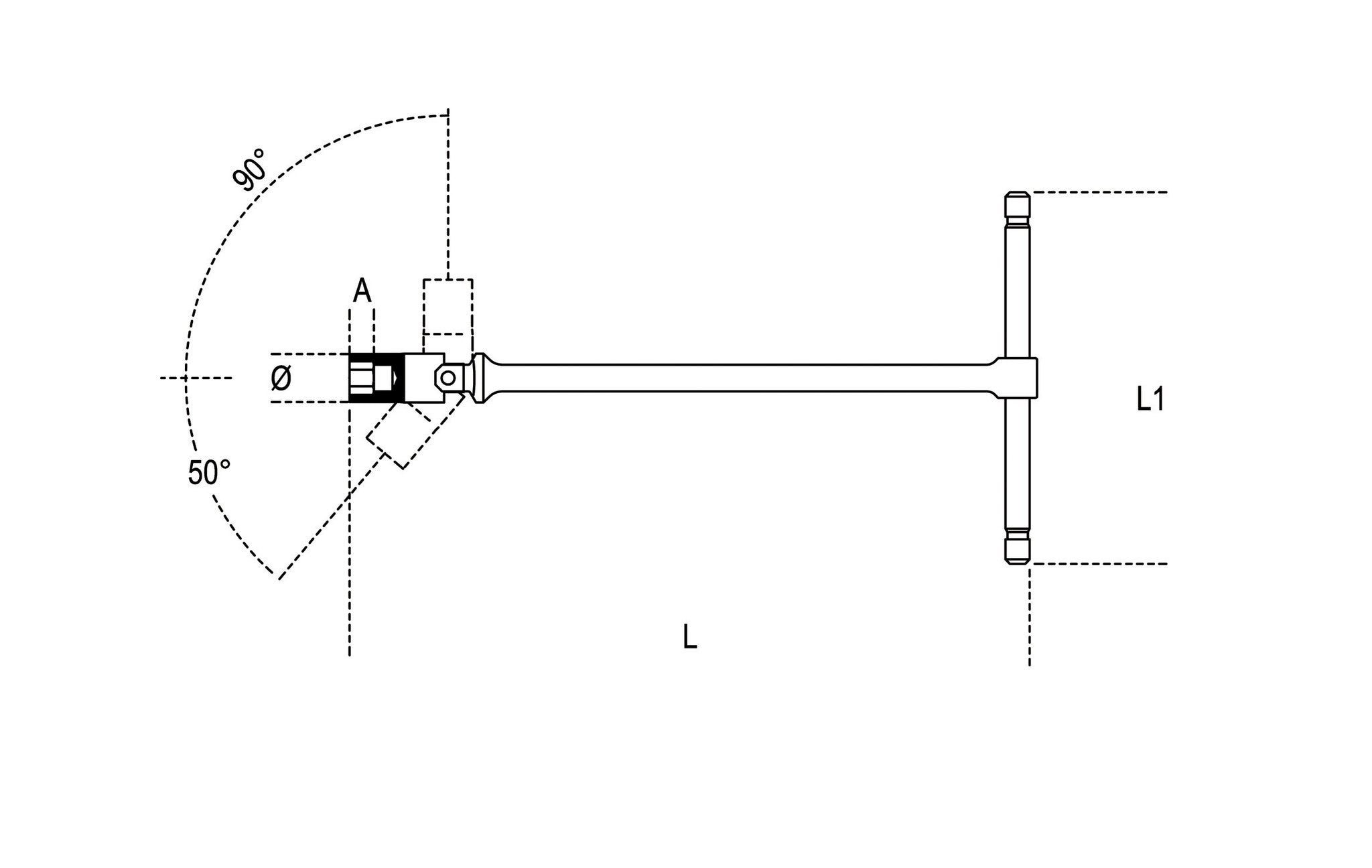 Chiavi T bussola Torx femmina snodata Beta 952FTX