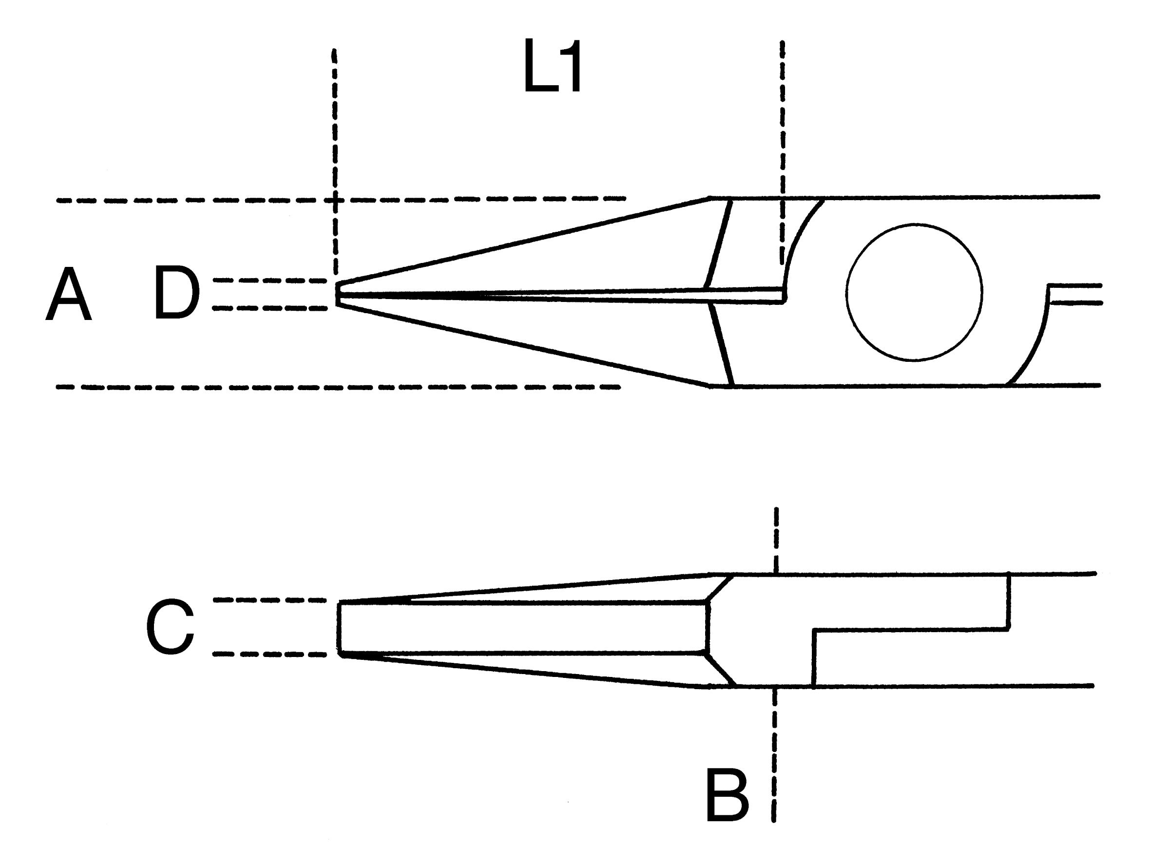 Pinza per elettronica a becchi piatti corti lisci Beta 1171BM