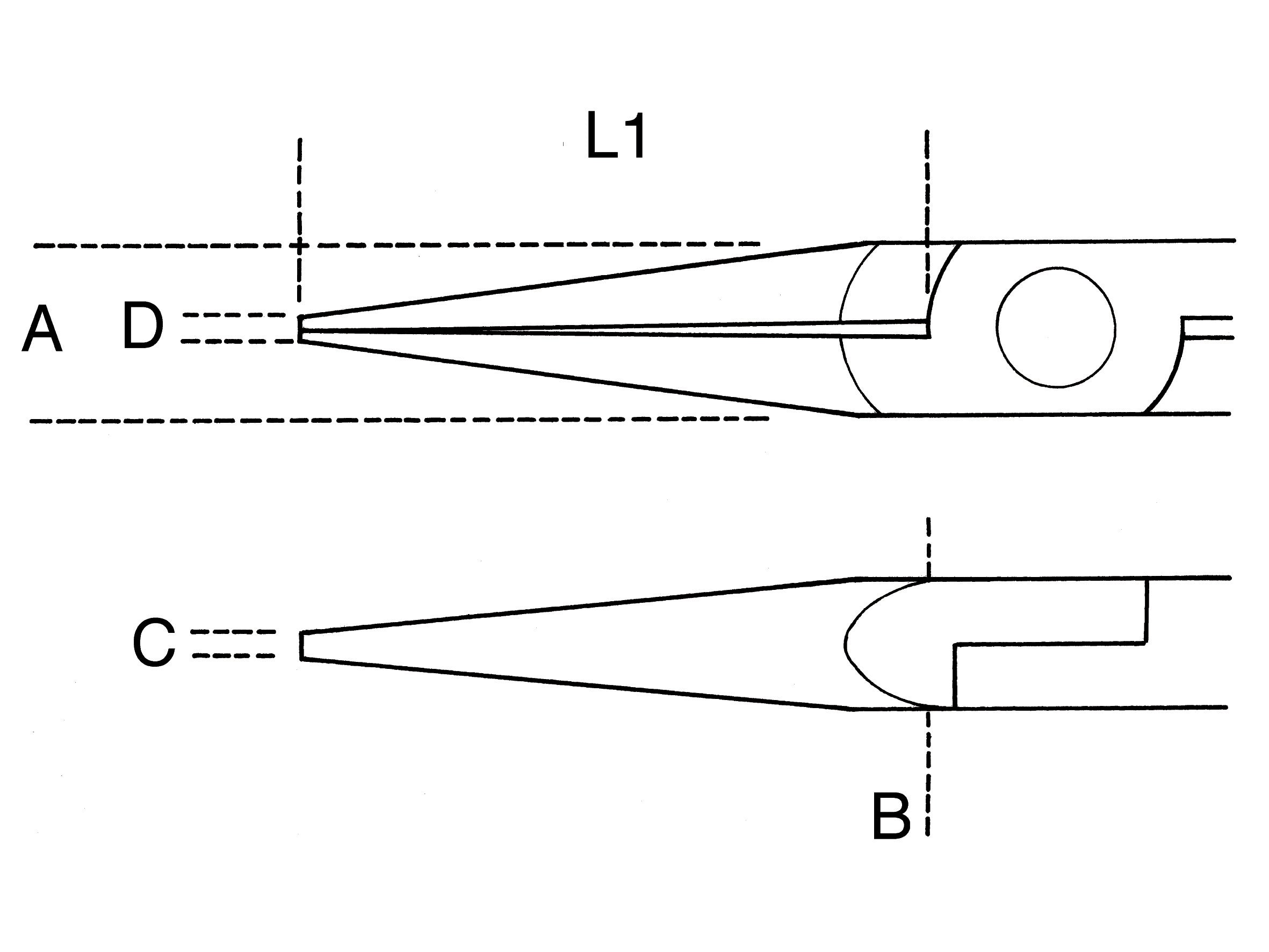 Pinza per elettronica a becchi mezzotondi lunghi lisci Beta 1177BM