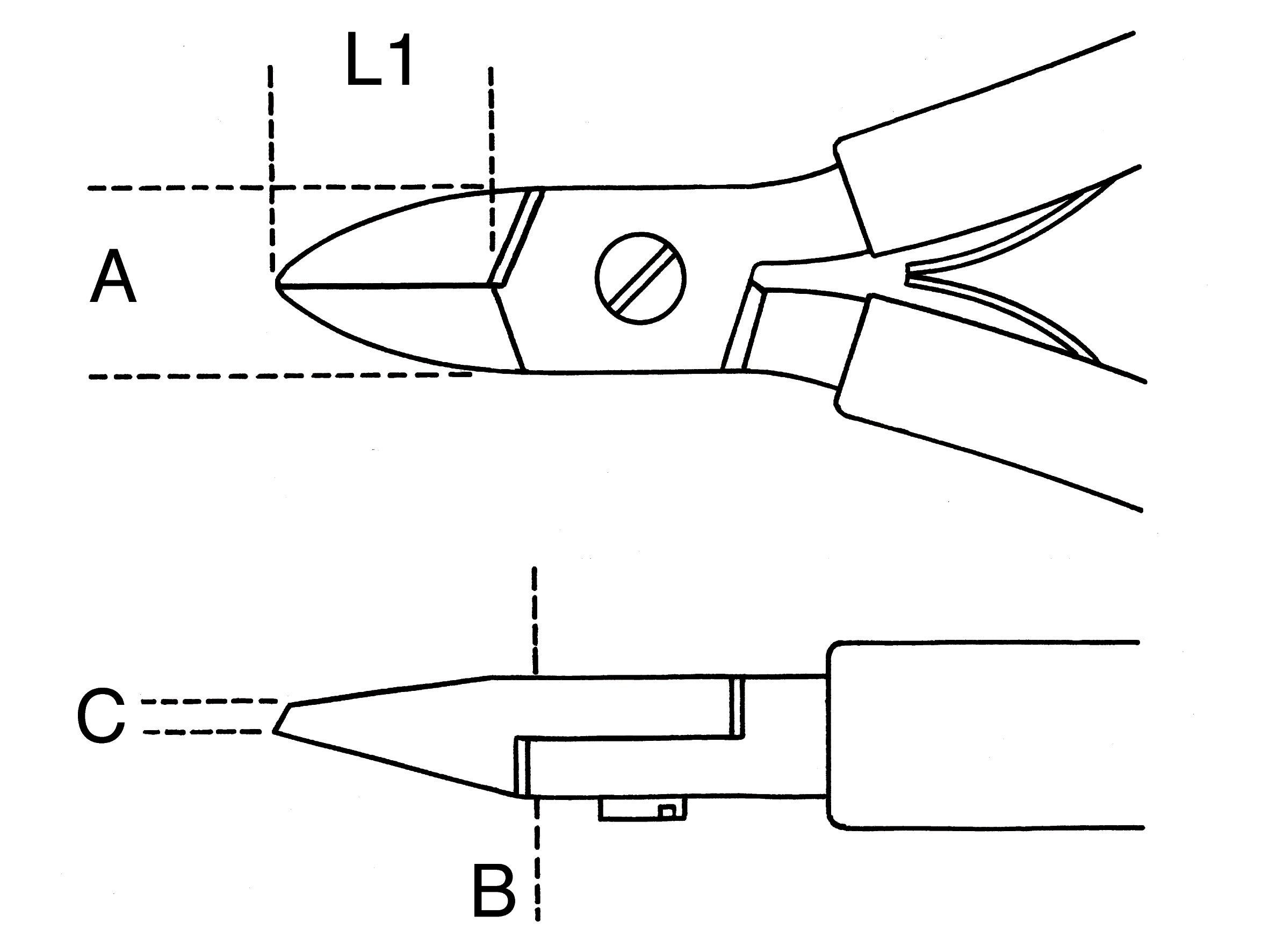 Tronchese per elettronica taglienti diagonali semirasi becchi arrotondati Beta 1183BM