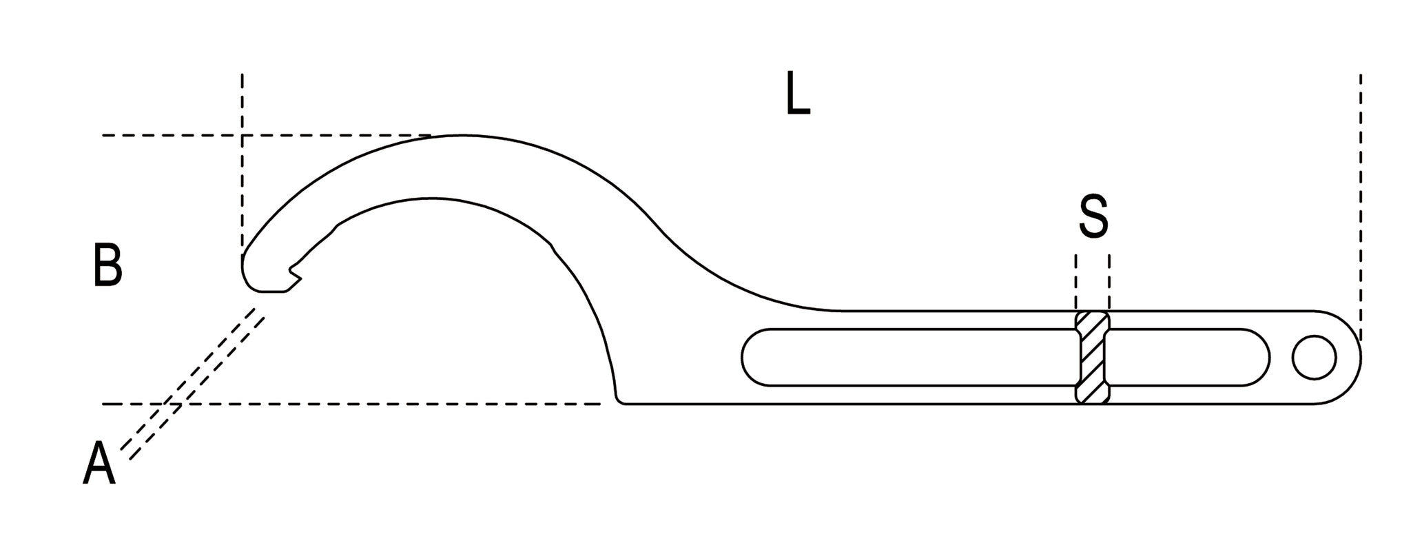 Chiave settore nasello quadro per ghiere Beta 99