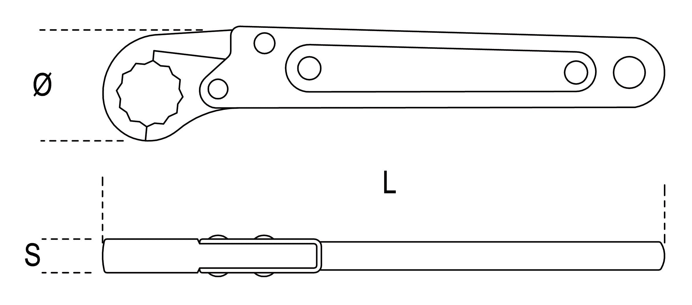 Chiavi poligonali aperte cricco Beta 120