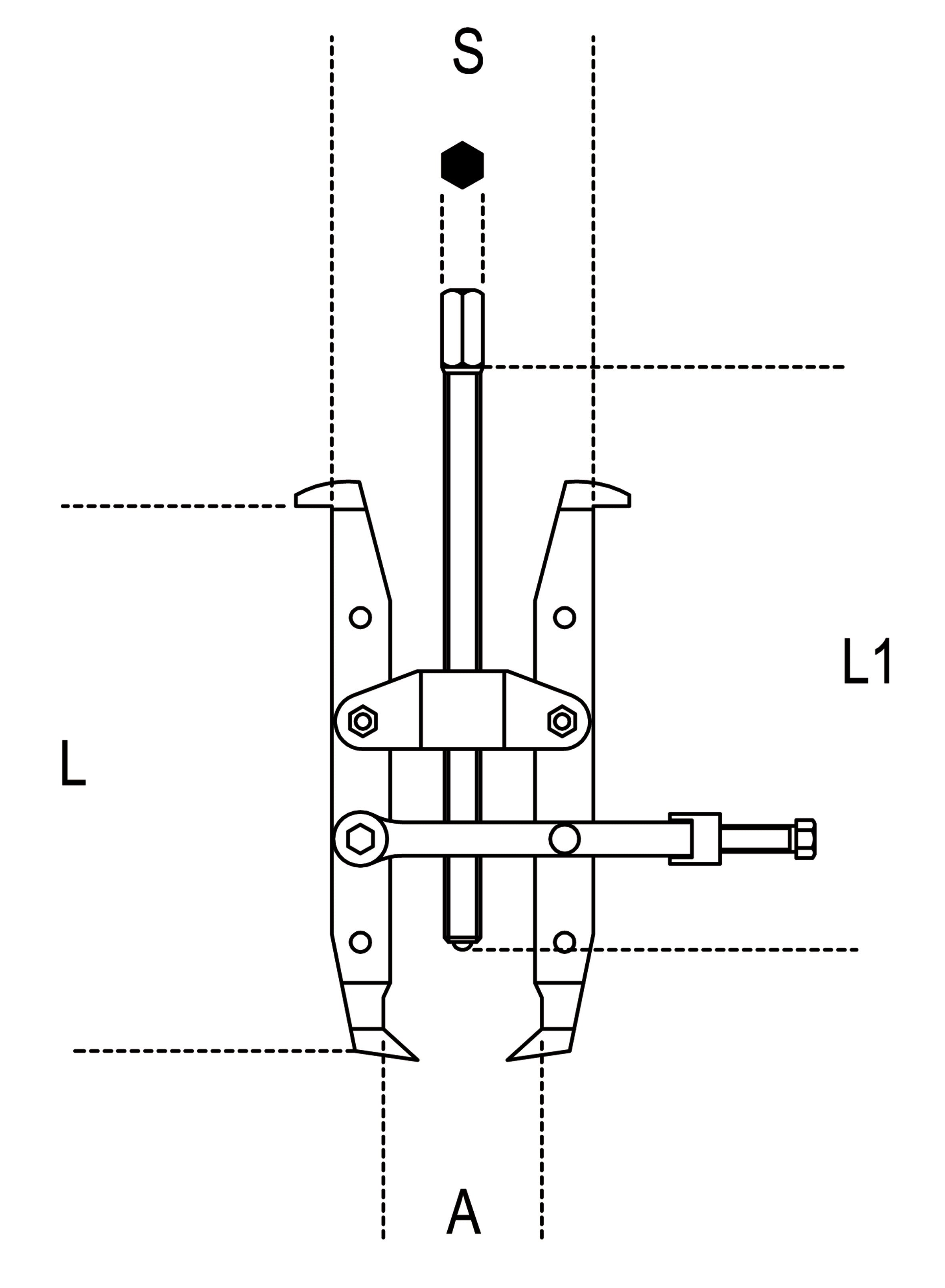 Estrattori a due griffe reversibili per esterni Beta 1511
