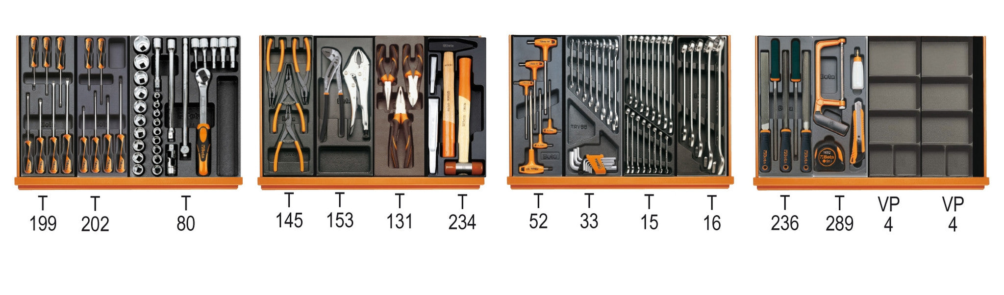 Assortimento di 108 utensili in termoformato Beta 5988VI/T