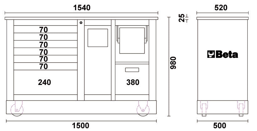 Carrello Beta C39 SM Racing