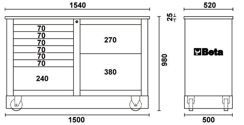 Carrello Beta C39MD Racing