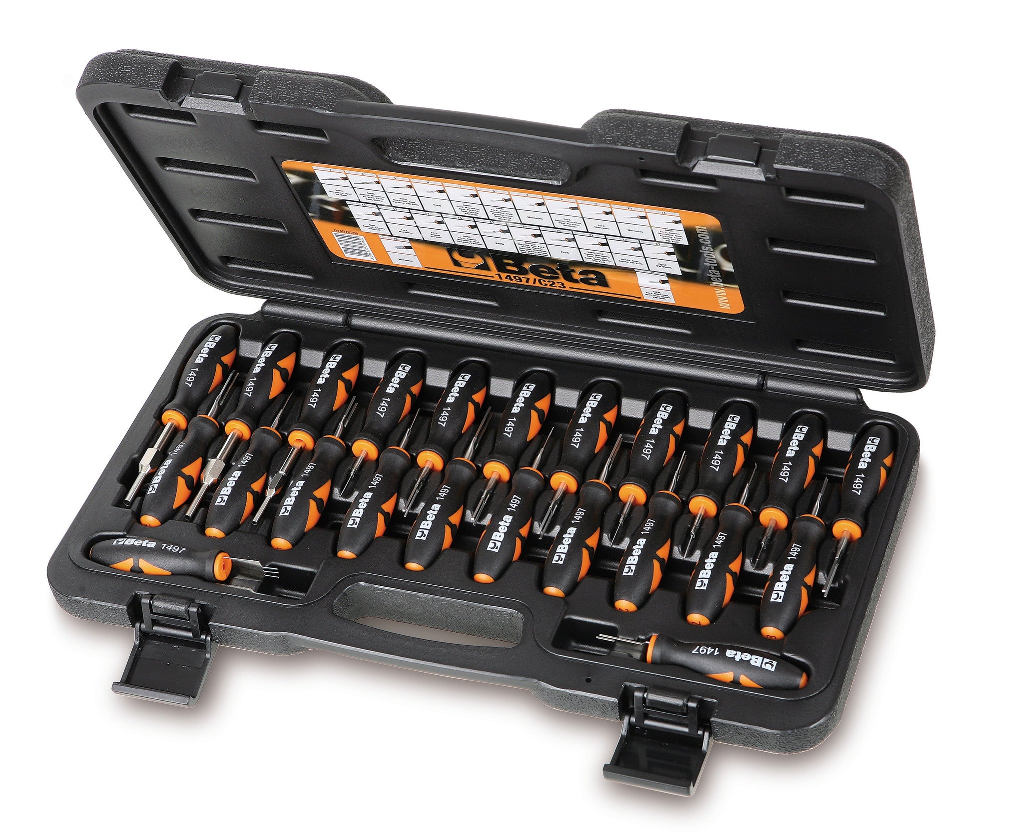 Assortimento 23 utensili sblocco connettori elettrici Beta 1497/C23
