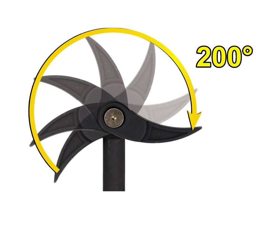 Serie di 3 leve con testa snodata piatta curva Beta 966/C3