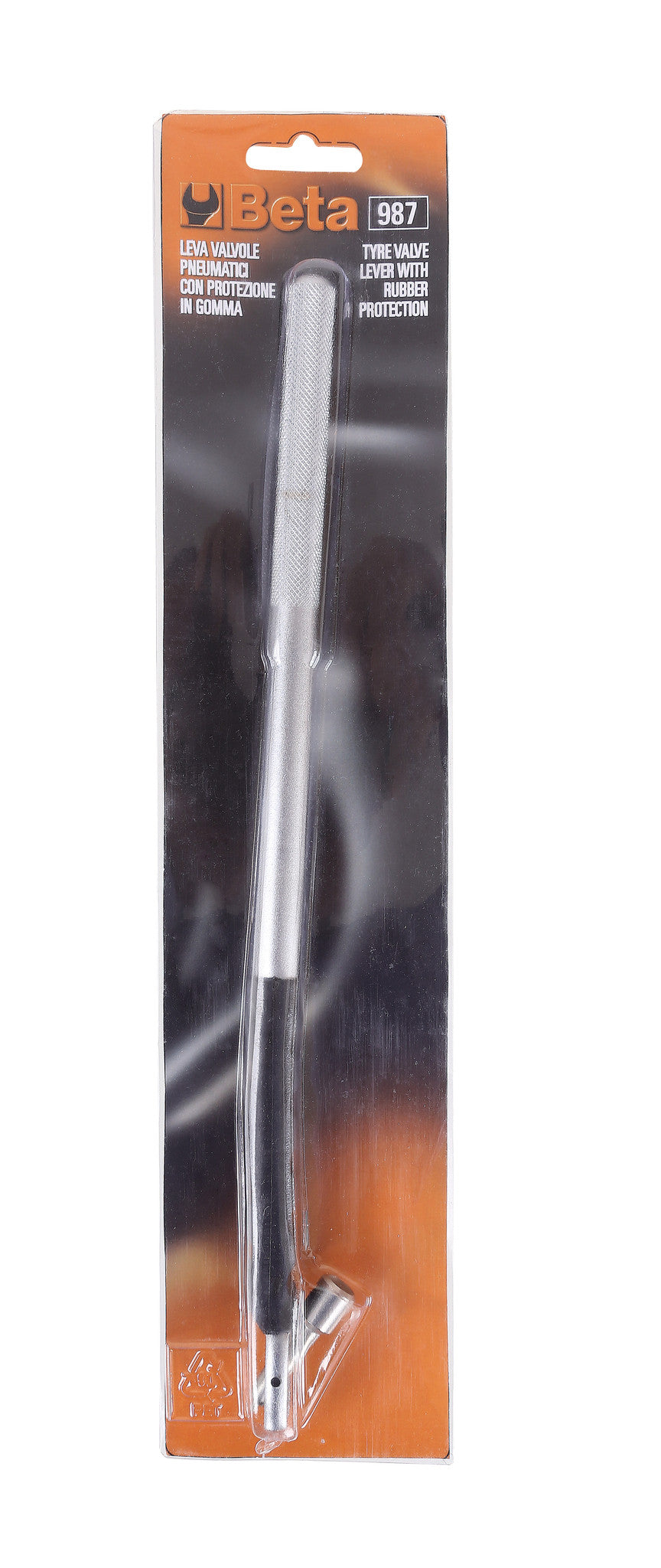 Leva per valvole pneumatici con protezione in gomma Beta 987