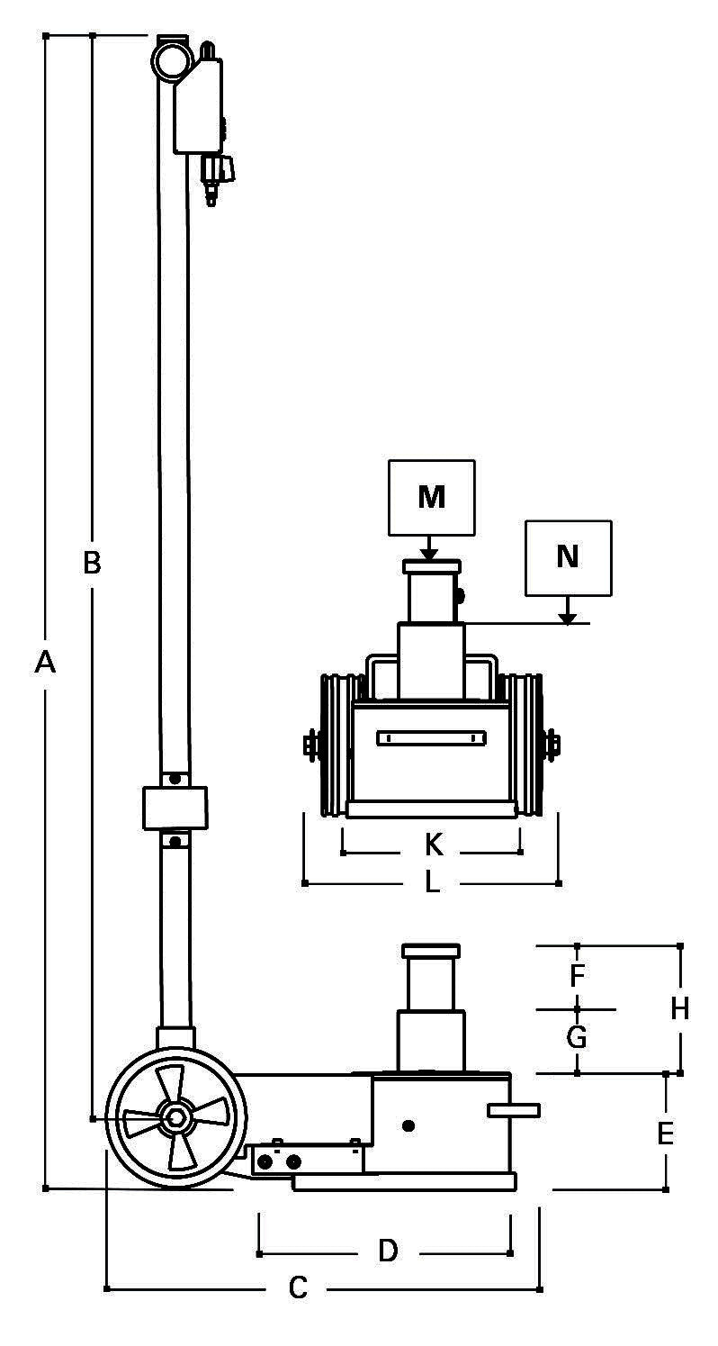 Sollevatore oleopneumatico 40/20T Beta 3065/40-20T