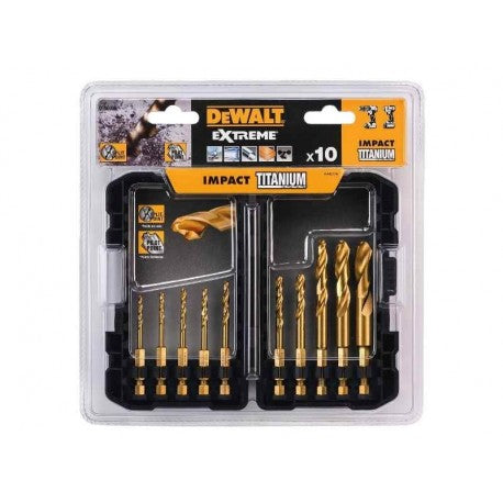 Set 10 punte Titanium DeWalt DT50050-QZ extreme