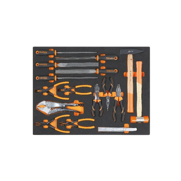 Modulo Termoformato morbido utensili percussione lime, pinze anelli elastici autobloccanti Beta MB65