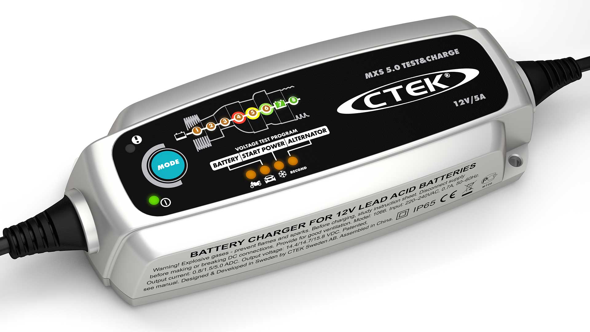 Caricabatterie MXS5.0 TEST&CHARGE CTEK 5A