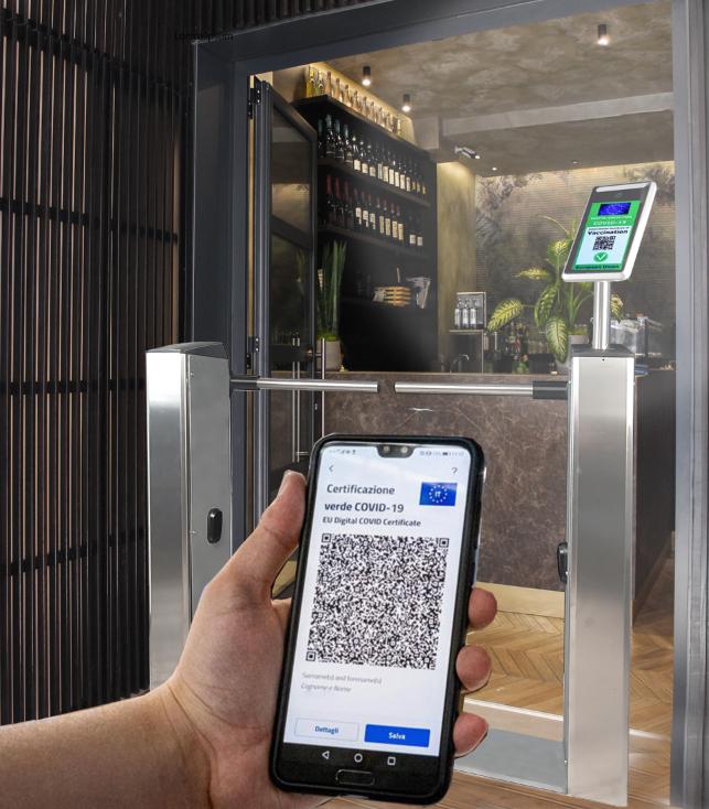 Barriera automatica con lettura Green Pass Ducati Home