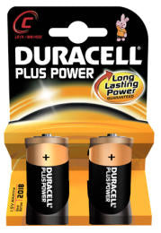 Pile alcaline Duracell plus power mezza torcia C