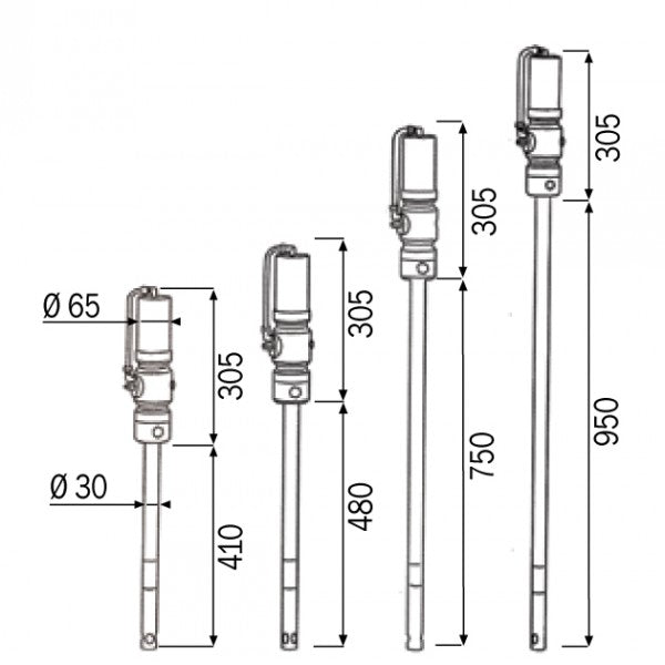 Pompa pneumatica per grasso R 60:1 Mod. 660 180-220 kg Meclube