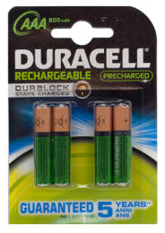 Pile ricaricabili Ni-MHh Duracell mini stilo AAA