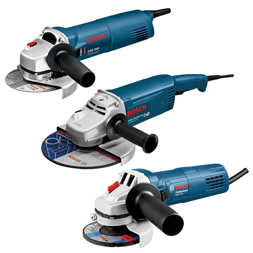 Set 3 Smerigliatrici Bosch Promo Pack GWS 20 -230 JH + GWS 1000 + GWS 750