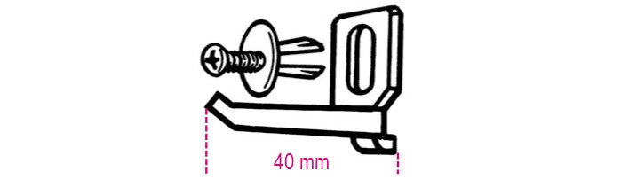 Kit ganci GPS 40mm con viti VE1 Beta KIT/GPS