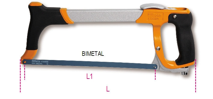 Seghetto con sistema di tensionamento della lama a sgancio rapido 1726BM