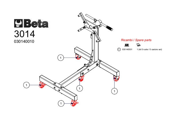 Cavalletto sostegno motore Beta 3014