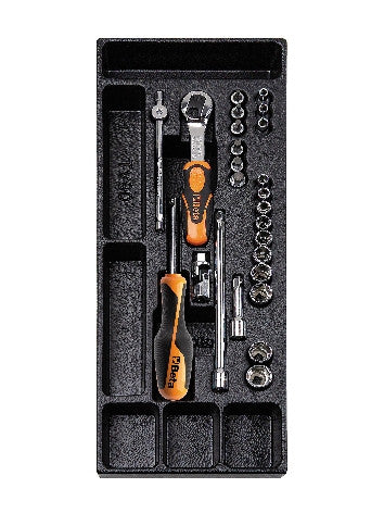 Termoformato assortimento 1/4 bussole + accessori Beta T91