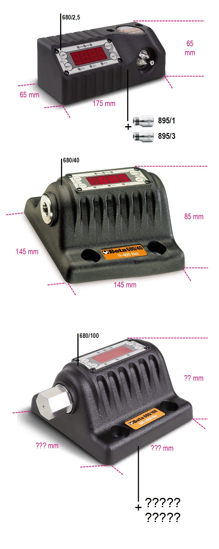 Misuratore di coppia Beta 680/40 15-400Nm elettronico digitale